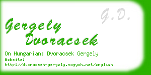 gergely dvoracsek business card